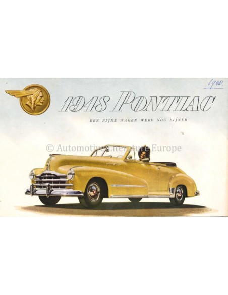 1948 PONTIAC PROGRAMM PROSPEKT NIEDERLÄNDISCH