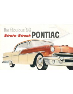1956 PONTIAC STRATO-STREAK V8 PROGRAMMA BROCHURE ENGELS
