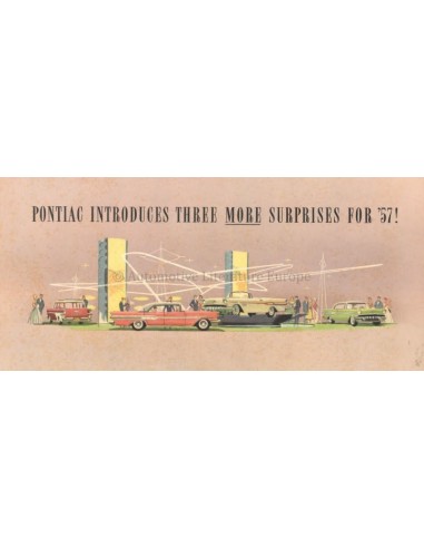 1957 PONTIAC BONNEVILLE / SAFARI BROCHURE ENGELS