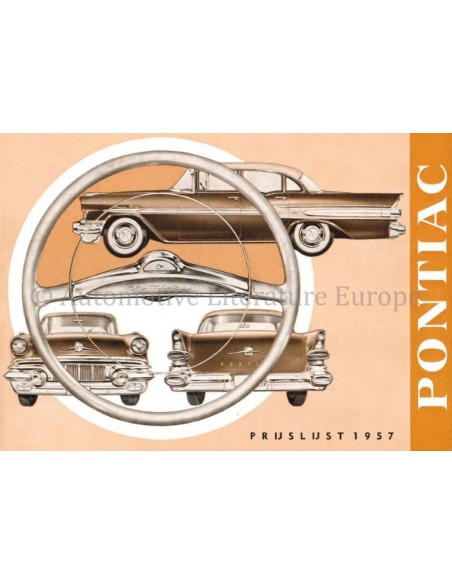 1957 PONTIAC PRICE LIST BROCHURE DUTCH