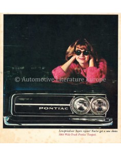 1964 PONTIAC TEMPEST WIDE-TRACK MODELS BROCHURE ENGLISH