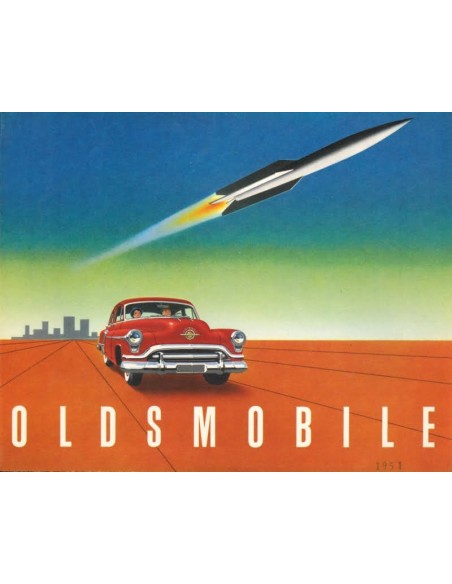 1951 OLDSMOBILE ROCKET ENGINE SUPER 88 BROCHURE ENGLISH