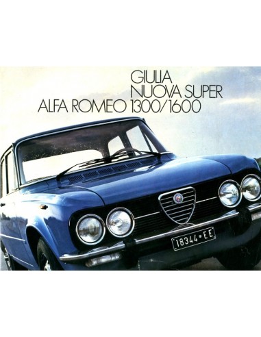 1976 ALFA ROMEO GIULIA NUOVA SUPER 1300 1600 BROCHURE DUTCH