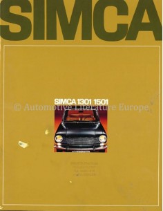 1968 SIMCA 1301 / 1501 BROCHURE DUTCH