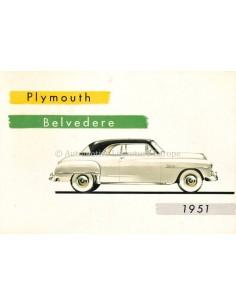 1951 PLYMOUTH BELVEDERE BROCHURE ENGLISH
