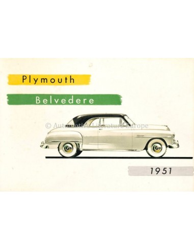 PLYMOUTH BELVEDERE BROCHURE ENGELS