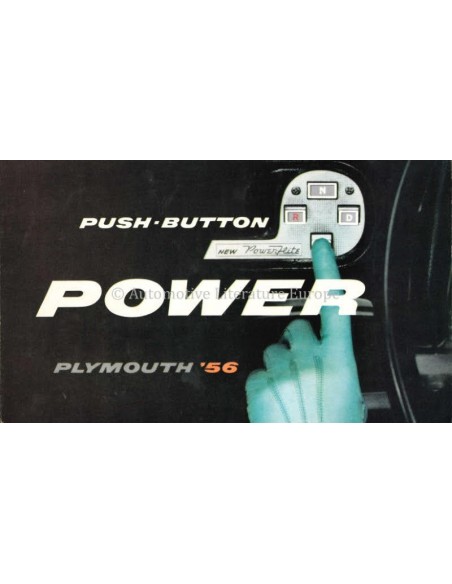 1956 PLYMOUTH POWERFLITE TRANSMISSION BROCHURE ENGLISH