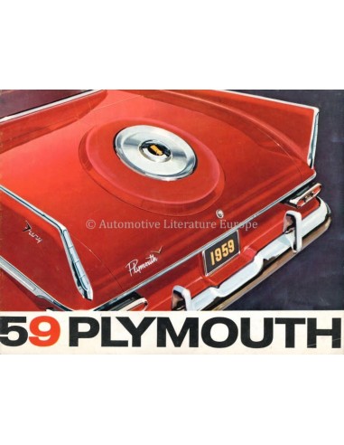 1959 PLYMOUTH PROGRAMMA BROCHURE ENGELS
