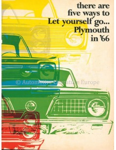 1966 PLYMOUTH PROGRAMMA BROCHURE ENGELS