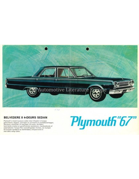 1967 PLYMOUTH BELVEDERE II / VALIANT SIGNET PROSPEKT NIEDERLÄNDISCH