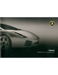 2003 LAMBORGHINI GALLARDO COUPE INSTRUCTIEBOEKJE ITALIAANS