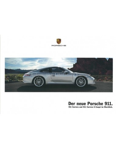 2011 PORSCHE 911 CARRERA HARDBACK BROCHURE GERMAN