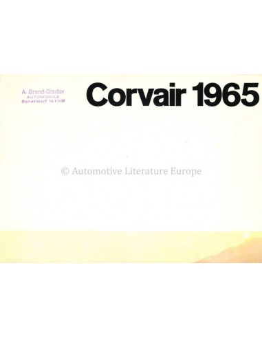 1965 CHEVROLET CORVAIR BROCHURE GERMAN