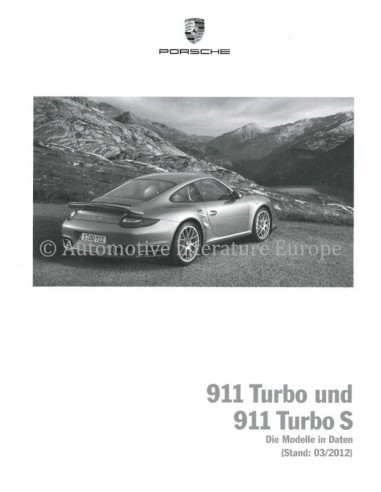 2012 PORSCHE 911 TURBO & TURBO S BROCHURE GERMAN