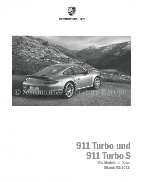 2012 PORSCHE 911 TURBO & TURBO S BROCHURE DUITS