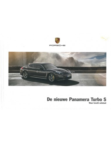 2014 PORSCHE PANAMERA TURBO S HARDCOVER BROCHURE NEDERLANDS