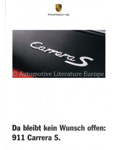 1996 PORSCHE 911 CARRERA S BROCHURE GERMAN