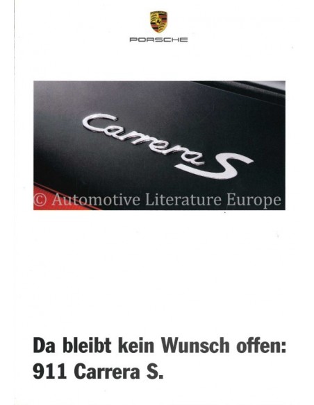 1996 PORSCHE 911 CARRERA S BROCHURE GERMAN