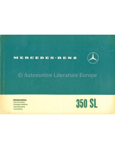 1971 MERCEDES BENZ 350 SL INSTRUCTIEBOEKJE