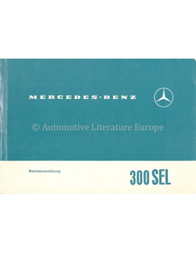 1966 MERCEDES BENZ 300 SEL OWNER'S MANUAL GERMAN
