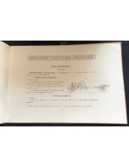1911 SPYKER 16 - 18 - 25HP CHASSIS BROCHURE DUTCH