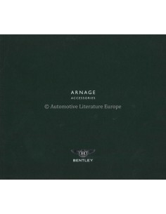 1998-2006 BENTLEY ARNAGE ACCESSOIRES BROCHURE ENGELS