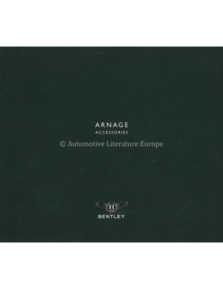 1998-2006 BENTLEY ARNAGE ZUBEHÖR PROSPEKT ENGLISCH