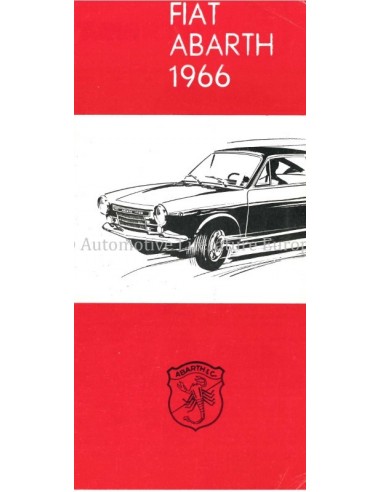 1966 ABARTH PROGRAMM PROSPEKT NIEDERLÄNDISCH