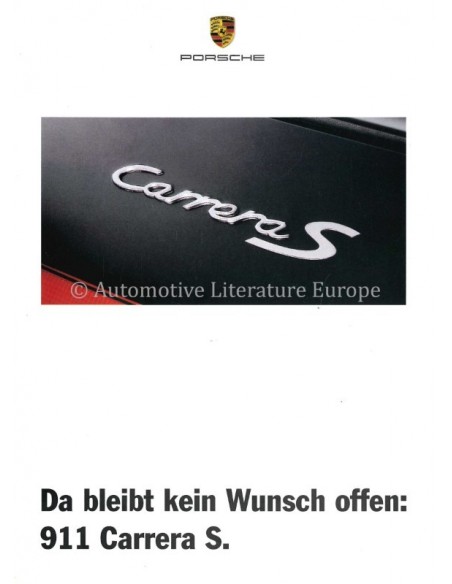 1997 PORSCHE 911 CARRERA S BROCHURE GERMAN