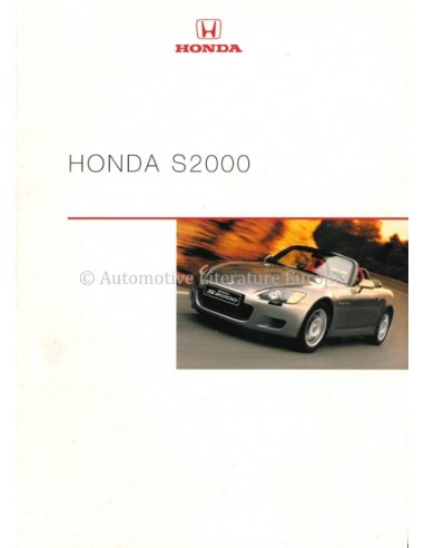 2000 HONDA S2000 BROCHURE DUTCH