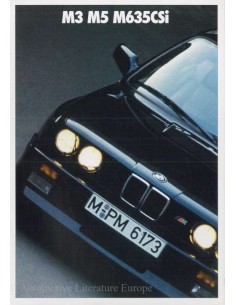 1987 BMW M3 M5 M635CSI BROCHURE SPANISH