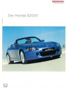 2004 HONDA S2000 BROCHURE DUITS