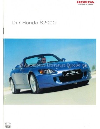 2004 HONDA S2000 BROCHURE GERMAN
