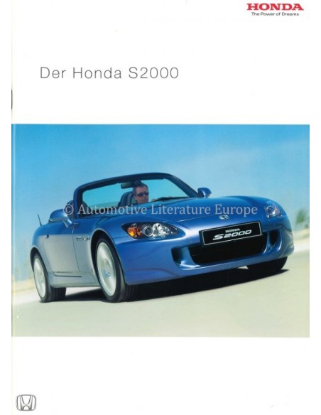 2004 HONDA S2000 BROCHURE DUITS