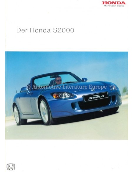 2004 HONDA S2000 BROCHURE GERMAN