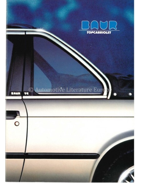 1983 BMW 3 SERIES BAUR TOPCABRIOLET PROSPEKT ENGLISCH