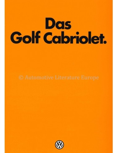 1979 VOLKSWAGEN GOLF CONVERTIBLE BROCHURE GERMAN