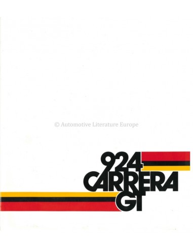 1981 PORSCHE 924 CARRERA GT BROCHURE GERMAN