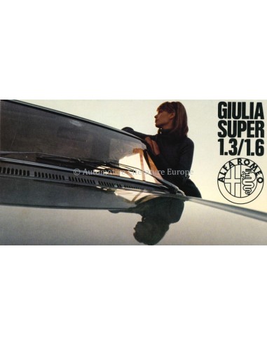 1972 ALFA ROMEO GIULIA SUPER 1.3 & 1.6 BROCHURE DUTCH