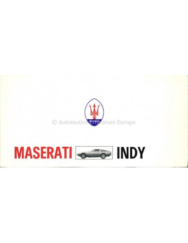 1970 MASERATI INDY PROSPEKT