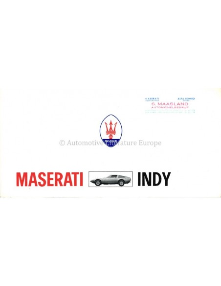 1970 MASERATI INDY PROSPEKT
