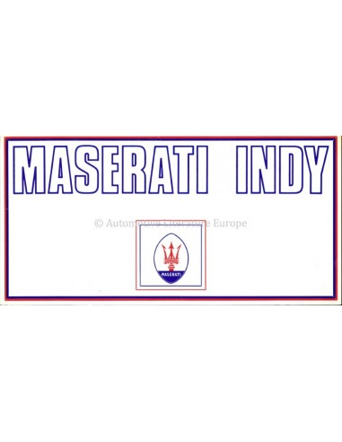 1972 MASERATI INDY PROSPEKT (USA)