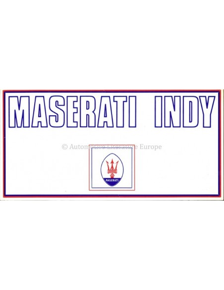 1972 MASERATI INDY PROSPEKT (USA)