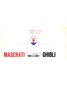1970 MASERATI GHIBLI BROCHURE