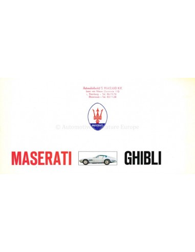 1970 MASERATI GHIBLI PROSPEKT