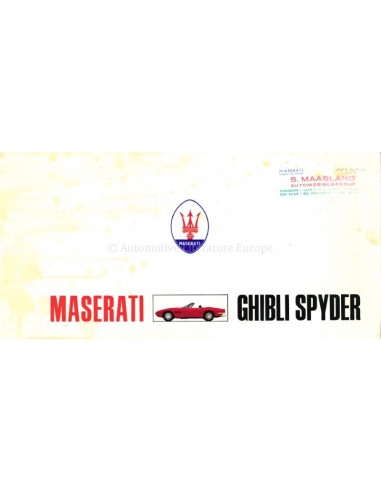 1969 MASERATI GHIBLI SPYDER BROCHURE