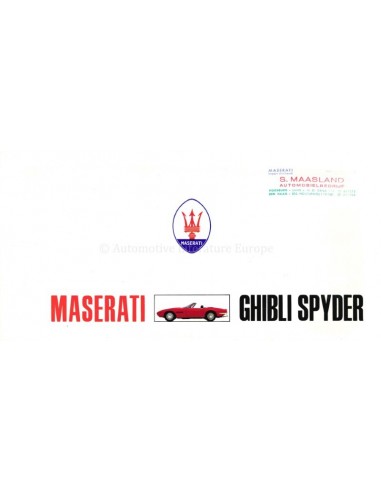 1969 MASERATI GHIBLI SPYDER PROSPEKT