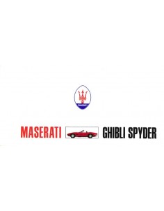 1969 MASERATI GHIBLI SPYDER PROSPEKT