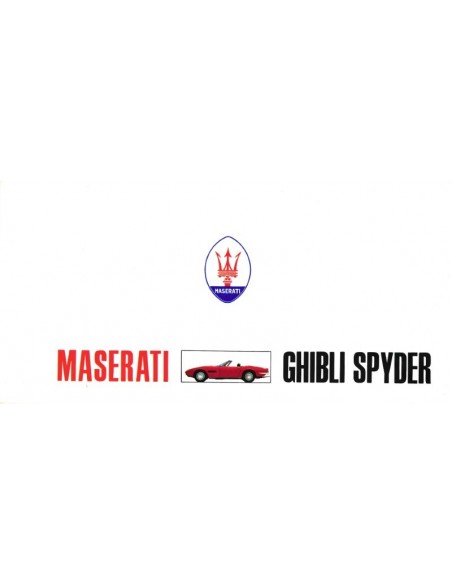 1969 MASERATI GHIBLI SPYDER PROSPEKT