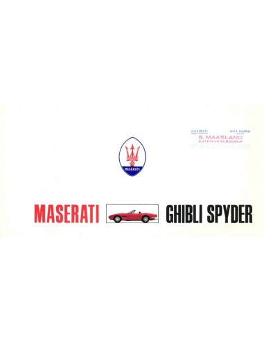 1969 MASERATI GHIBLI SPYDER PROSPEKT